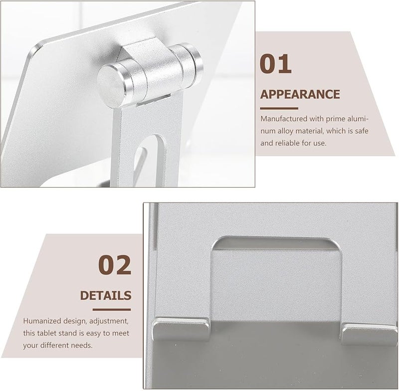 Adjustable Foldable Metal Tablet Stand Multi Angle Portable Desktop Holder - Image 5